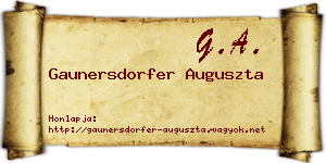 Gaunersdorfer Auguszta névjegykártya